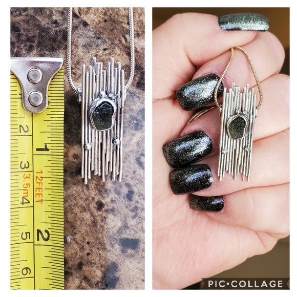 Genuine Czech Moldavite Pendant Necklace - Picture 5 of 5